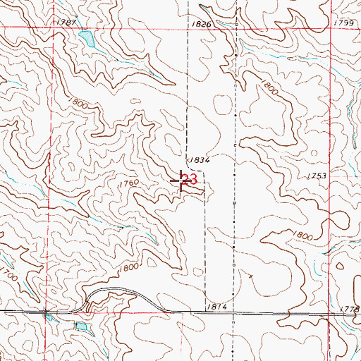 Topographic Map of Township of Scranton, SD