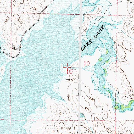 Topographic Map of Township of Le Beau, SD