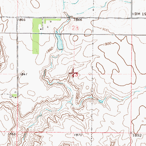 Topographic Map of Township of River, SD