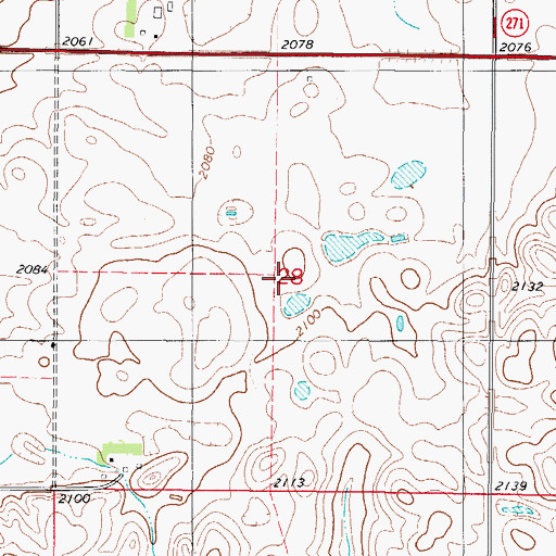 Topographic Map of Township of Spring Valley, SD