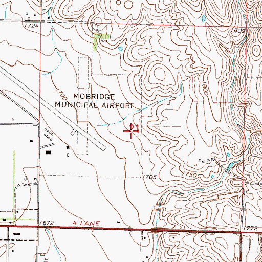 Topographic Map of Township of Flora, SD