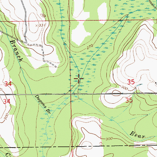 Topographic Map of Silers Mill Creek, AL
