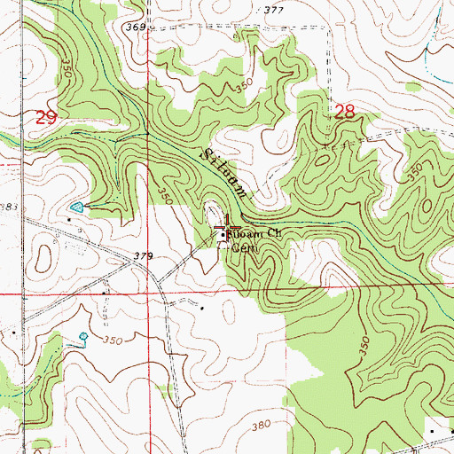 Topographic Map of Siloam Baptist Church, AL