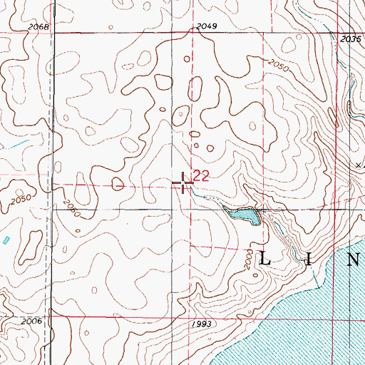 Topographic Map of Township of Lincoln, SD