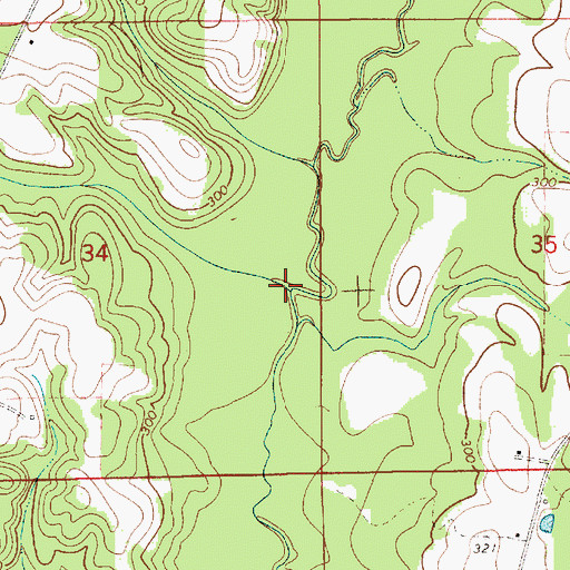 Topographic Map of Siloam Creek, AL