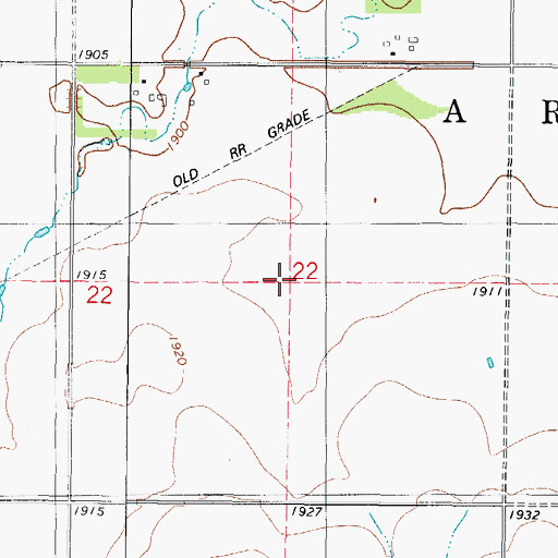 Topographic Map of Township of Arena, SD