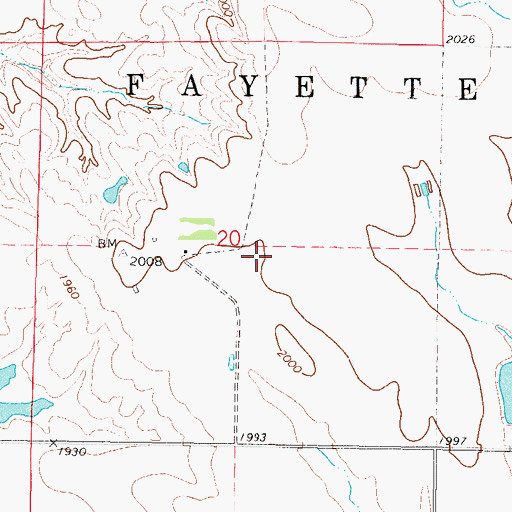 Topographic Map of Township of Fayette (historical), SD