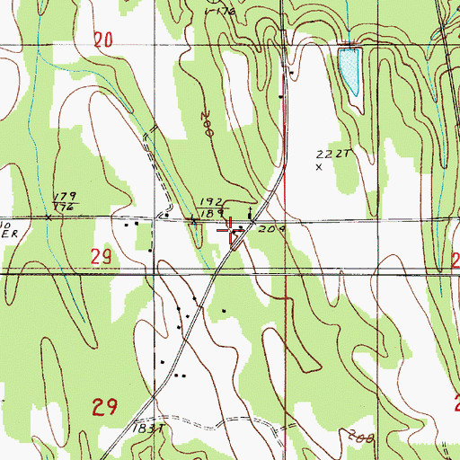 Topographic Map of Silome School, AL