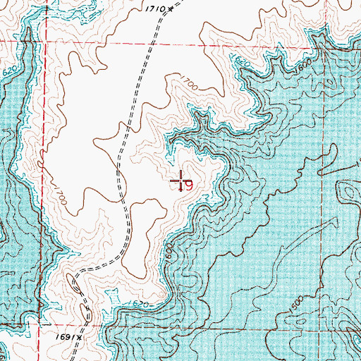 Topographic Map of Township of Lewellyn Park, SD