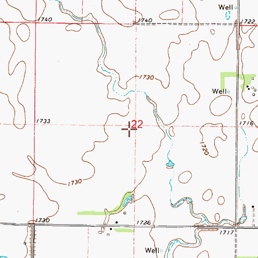 Topographic Map of Township of Buffalo, SD