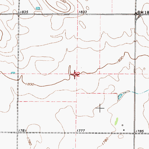 Topographic Map of Township of Clifton, SD