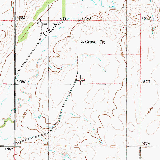 Topographic Map of Township of Harrison, SD
