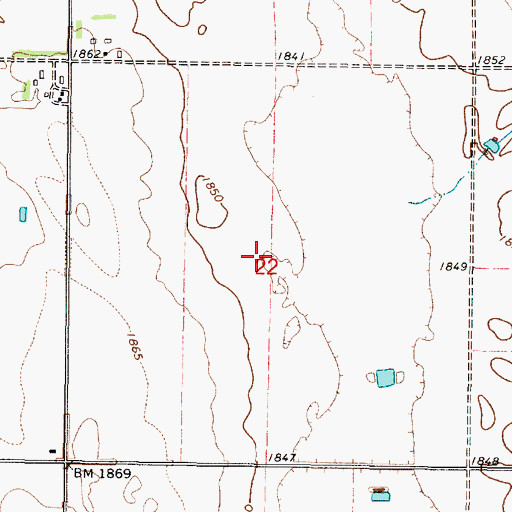 Topographic Map of Township of Farmington, SD
