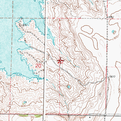 Topographic Map of Township of Fairbank, SD