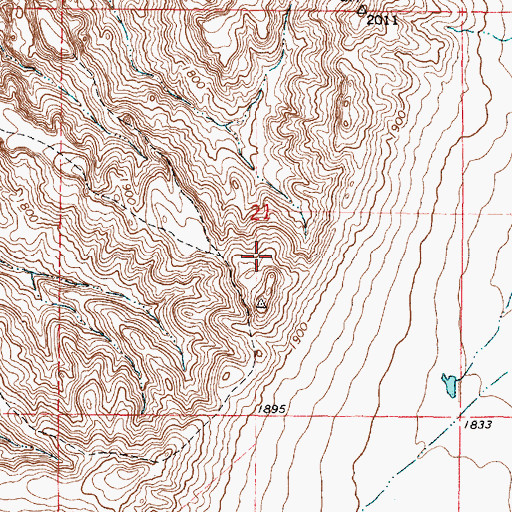 Topographic Map of Township of Troy, SD