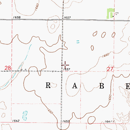 Topographic Map of Township of Raber, SD