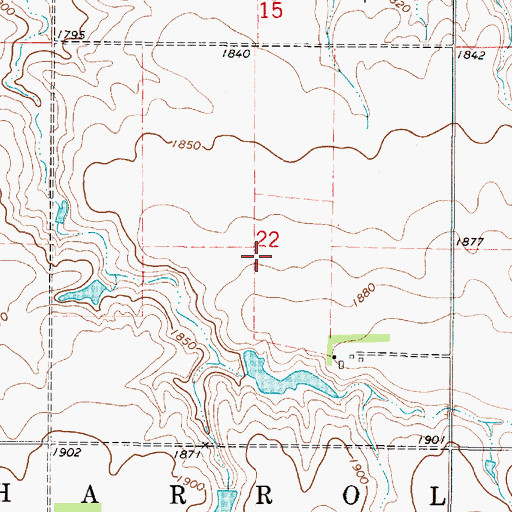 Topographic Map of Township of Harrold, SD