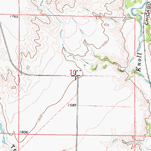 Topographic Map of Township of Rousseau, SD