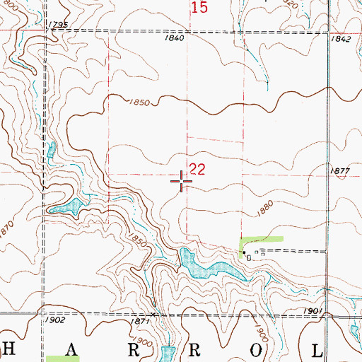 Topographic Map of Township of West Minster, SD