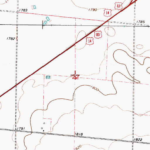 Topographic Map of Township of Logan, SD