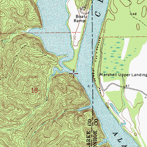 Topographic Map of Silver Creek, AL