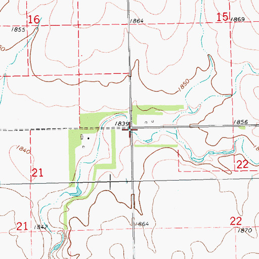 Topographic Map of Township of Blooming Valley, SD