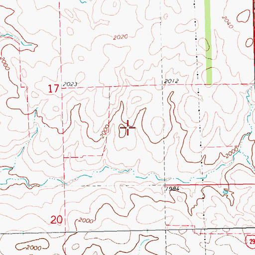 Topographic Map of Township of Farmington, SD