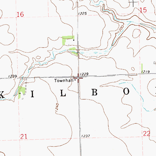 Topographic Map of Township of Kilborn, SD