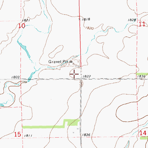 Topographic Map of Township of Lura, SD