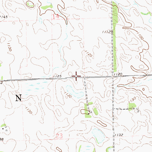 Topographic Map of Township of Alban, SD