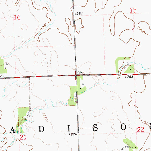 Topographic Map of Township of Madison, SD