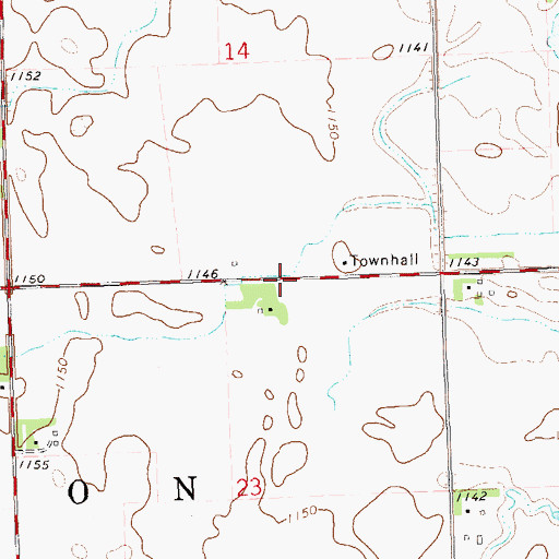 Topographic Map of Township of Vernon, SD