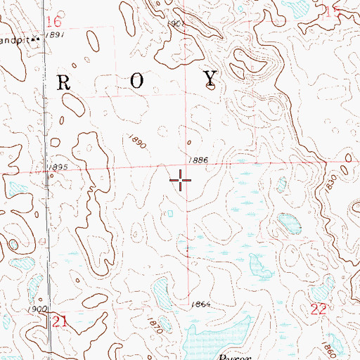 Topographic Map of Township of Troy, SD
