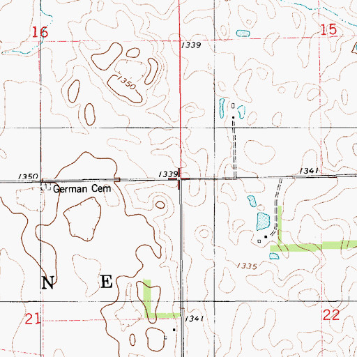 Topographic Map of Township of Blaine, SD
