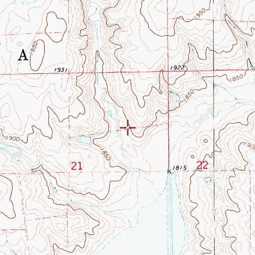 Topographic Map of Township of Media, SD