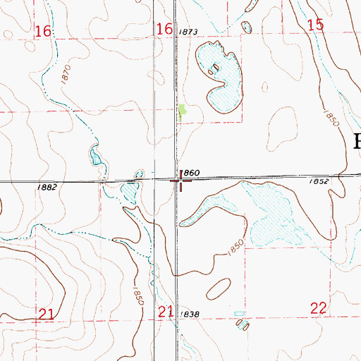Topographic Map of Township of Pleasant, SD