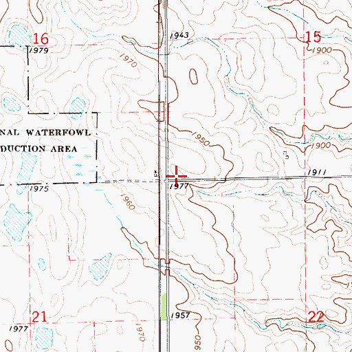 Topographic Map of Township of Harmony, SD