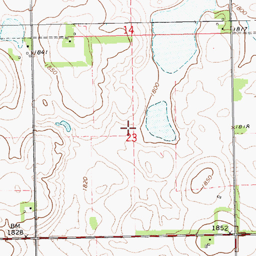 Topographic Map of Township of Hartland, SD