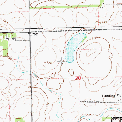Topographic Map of Township of Badger, SD