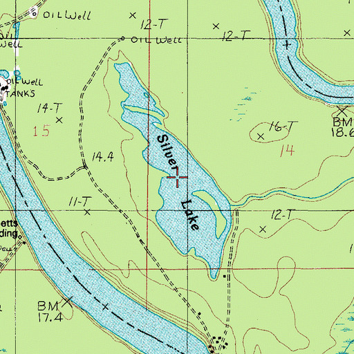 Topographic Map of Silver Lake, AL