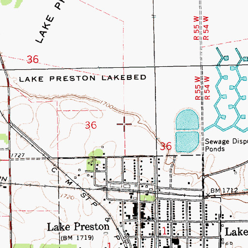 Topographic Map of Township of Baker, SD