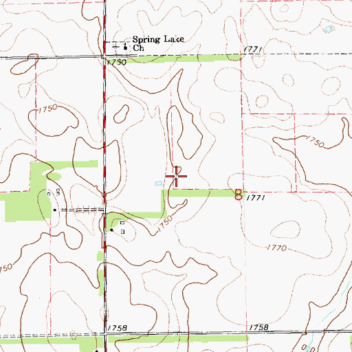 Topographic Map of Township of Spring Lake, SD