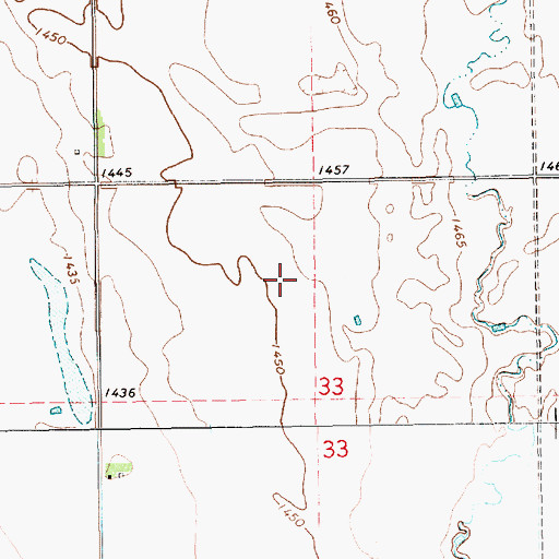 Topographic Map of Township of Iroquois, SD