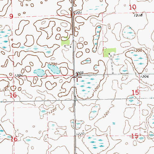Topographic Map of Township of Minnesota, SD