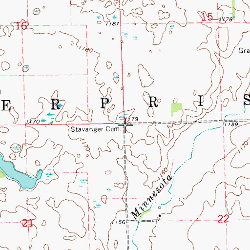 Topographic Map of Township of Enterprise, SD