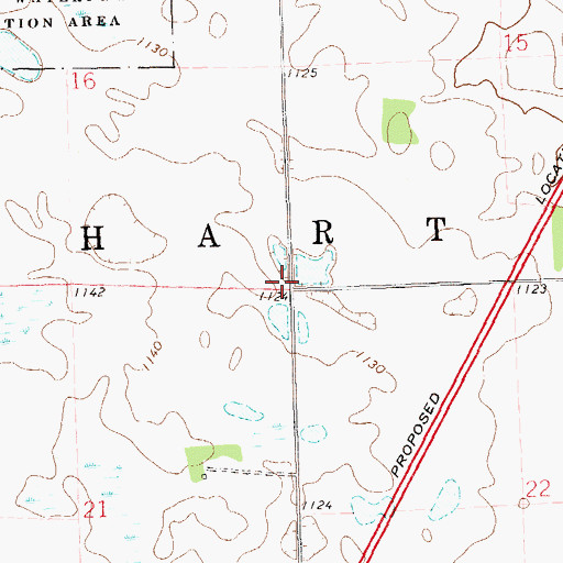 Topographic Map of Township of Hart, SD