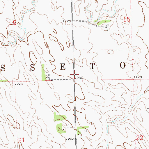 Topographic Map of Township of Sisseton, SD