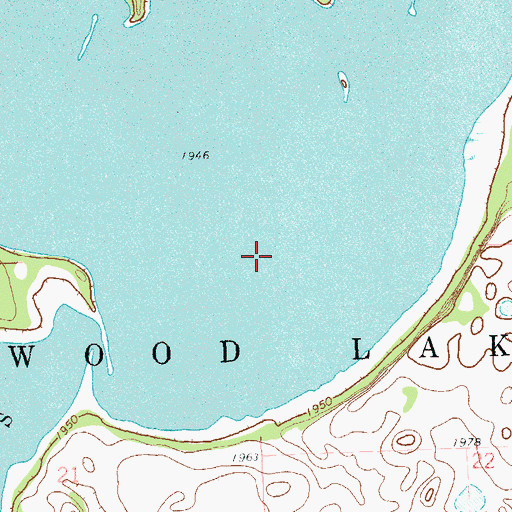 Topographic Map of Township of Dry Wood Lake, SD