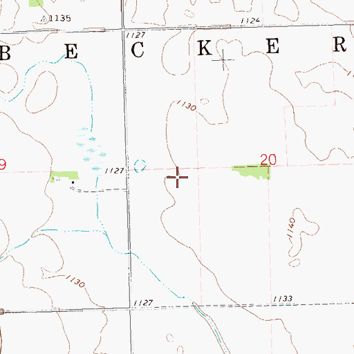 Topographic Map of Township of Becker, SD