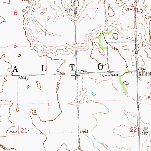 Topographic Map of Township of Alto, SD